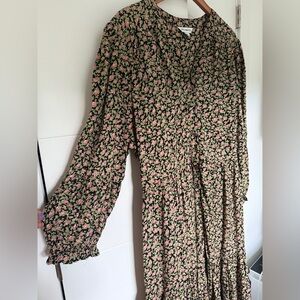 🌺 April Cornell floral button front dress